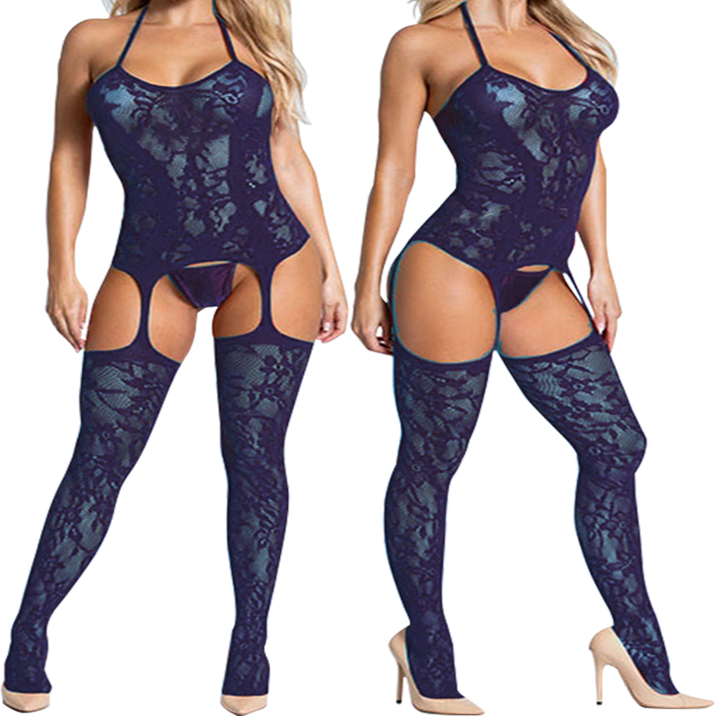 Bodystocking Fishnet - เซ็กซี่ Crotchless ชุดชั้นใน Fishnet Bodystocking ผู้หญิงชุดบอดี้สูทดอกไม้เร้าอารมณ์ชุดตุ๊กตาเด็ก