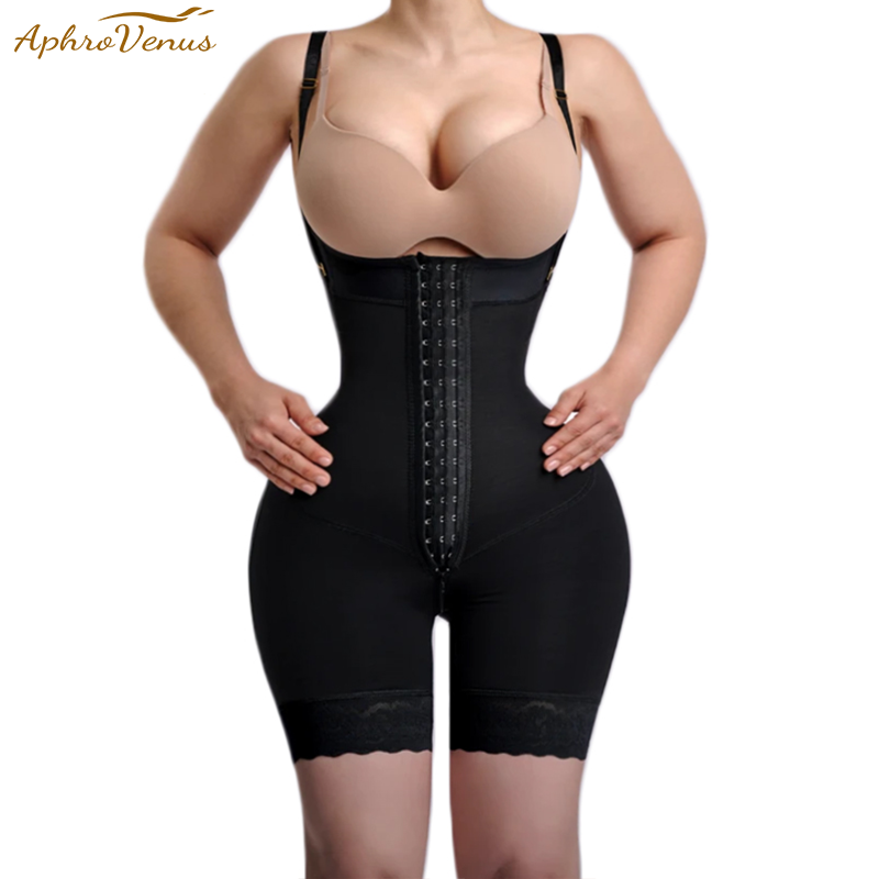 Shapewear Bodysuit Firm - Fajas Colombianas ผู้หญิงนาฬิกาทราย Girdle ซี่โครงความสูงกลางขา Tummy