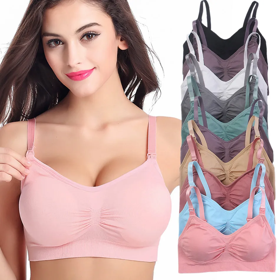 Nursing Bra Sleep - เสื้อชั้นในสำหรับคุณแม่ตั้งครรภ์และให้นมบุตร ระบายอากาศได้ดี สวมใส่สบาย ไร้โครง เก็บทรงสวย ไร้รอยต่อ