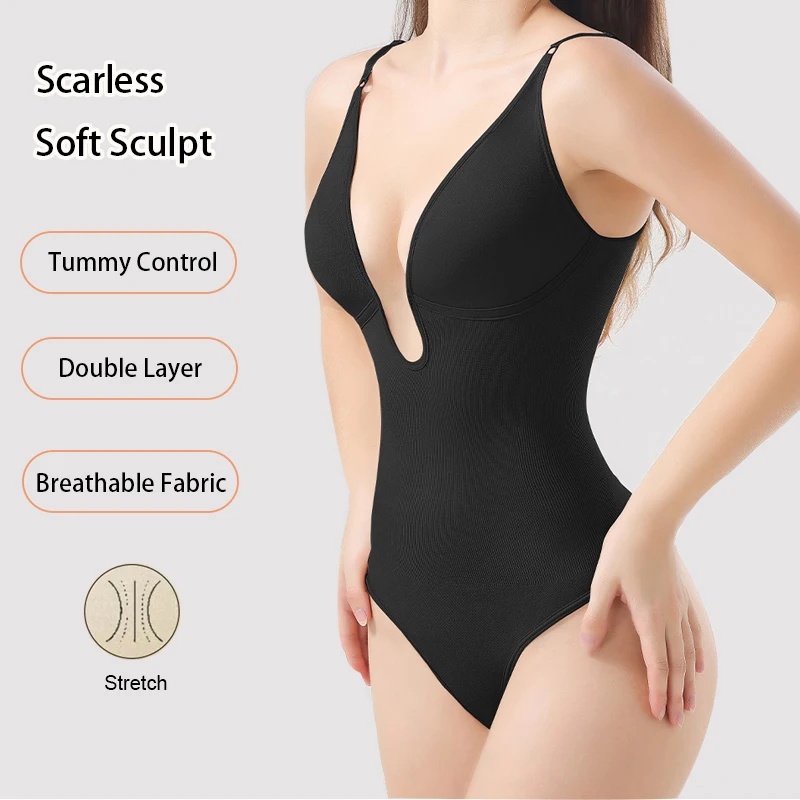ชุดบอดี้สูทผู้หญิงแบบเปิดหลัง  - Shapewear Bodysuit Firm บทวิจารณ์และราคา